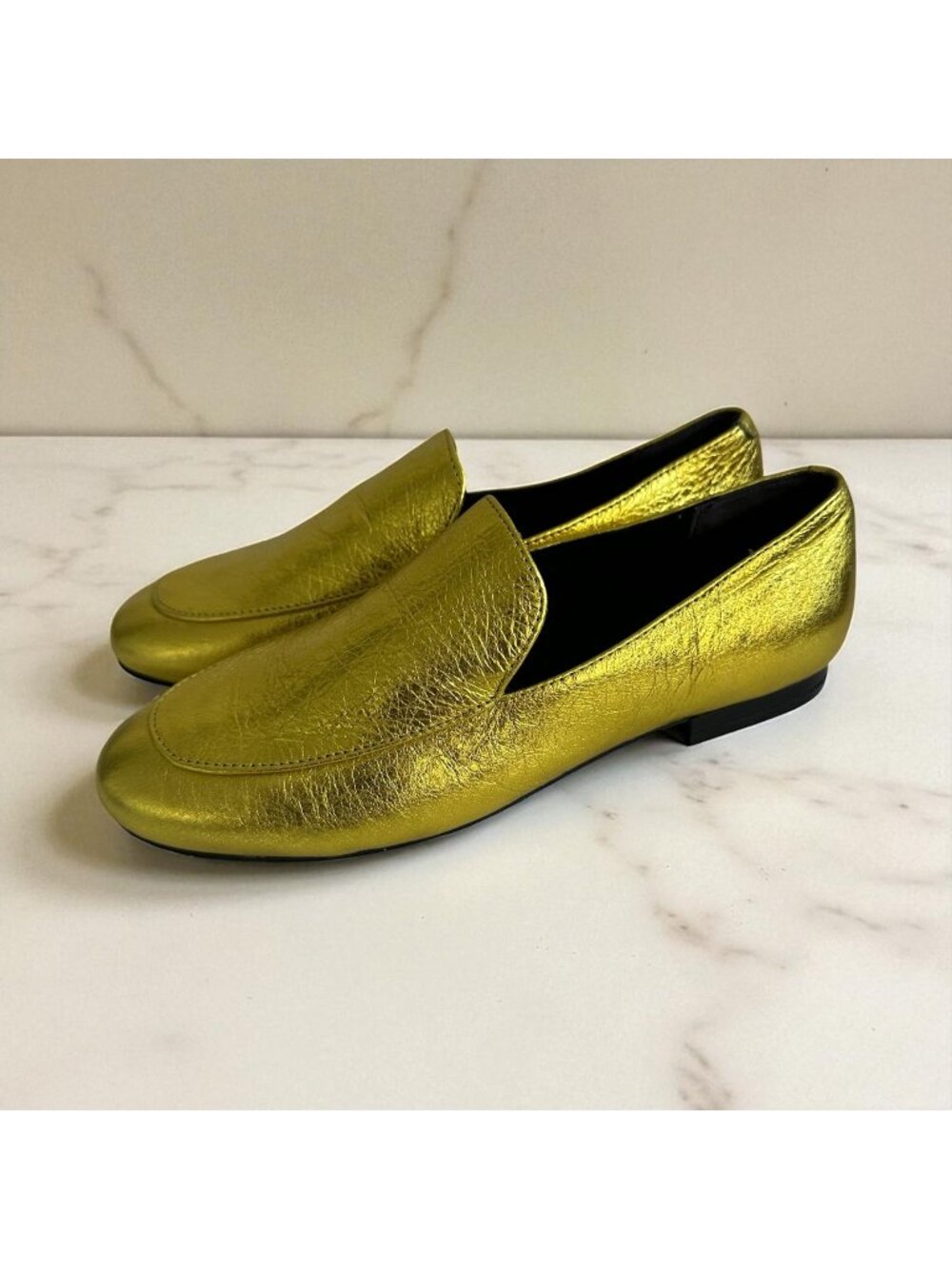 KENNETH COLE Women's Gold Metallic Loafers Flats Size 5.5